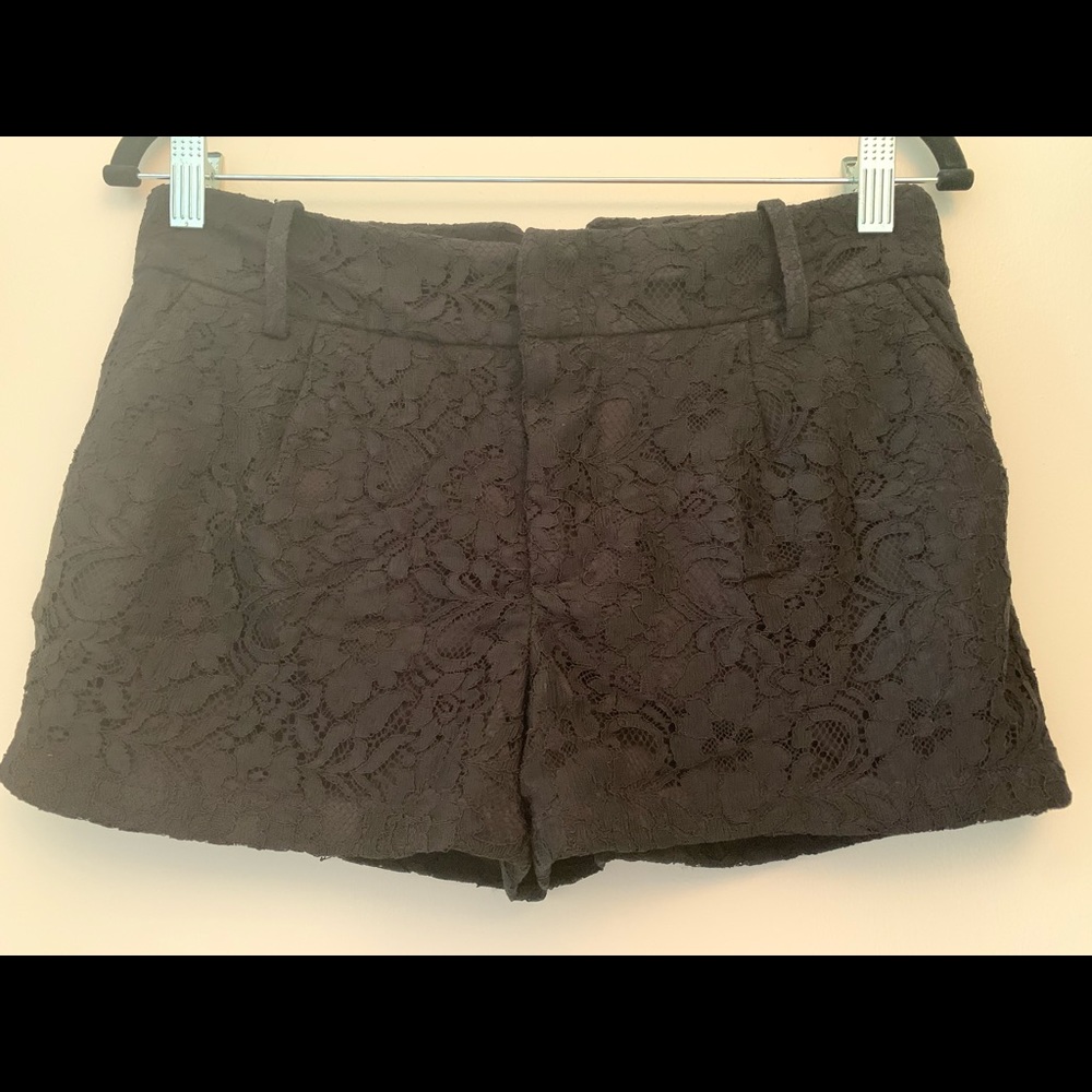 Women's Black Lace Shorts